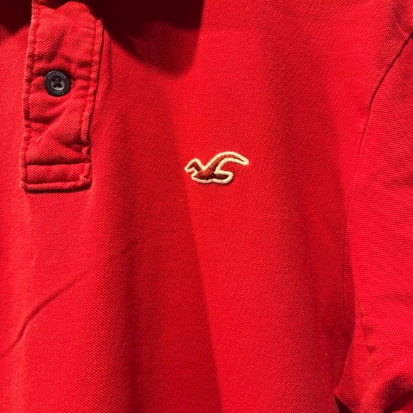 Hollister California Epic Flex Stretch Red Polo Shirt Mens Size L - Picture 4 of 4